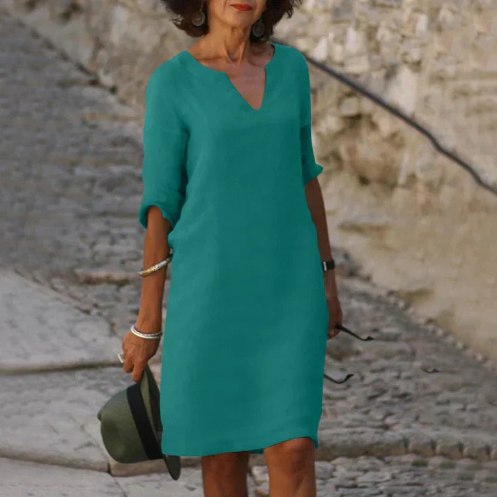 Glevato | Elegant Summer Dress with V-Neck