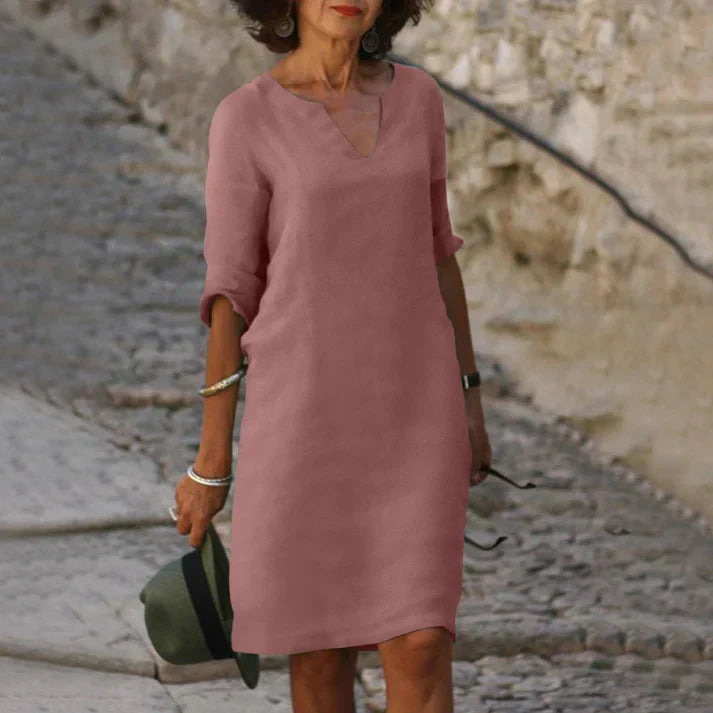 Glevato | Elegant Summer Dress with V-Neck