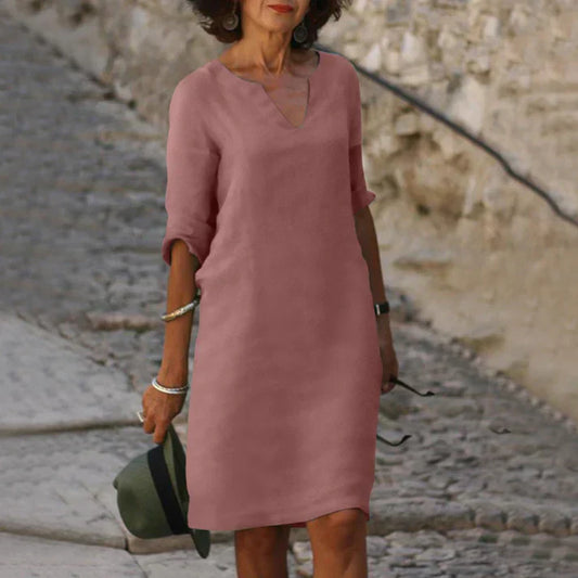 Glevato | Elegant Summer Dress with V-Neck