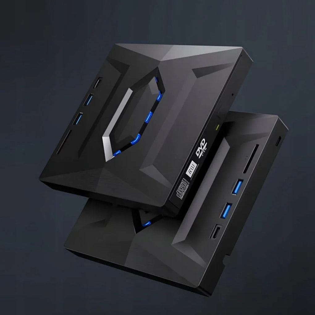 Glevato | External DVD CD RW Burner Writer USB-C SD Card Reader