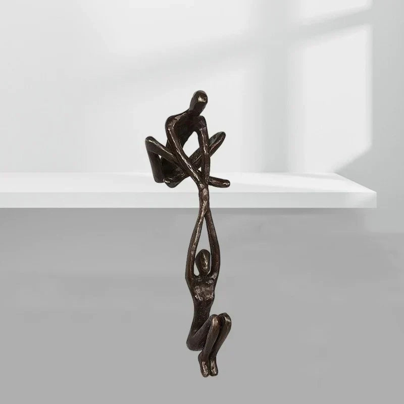 Glevato | Figure Sculpture Statuette Supporting Each Other
