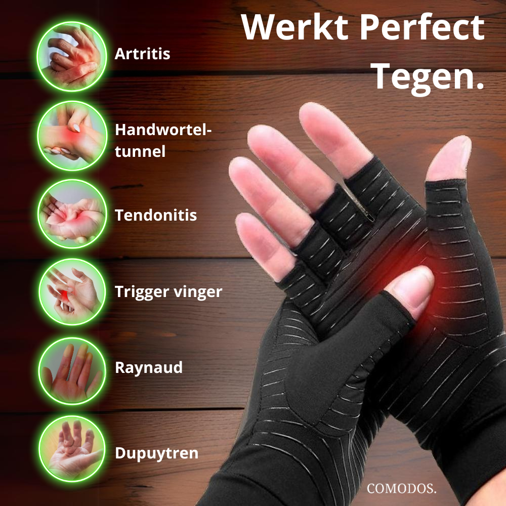 Glevato | Fingerless Compression Gloves for Hand Pain Relief