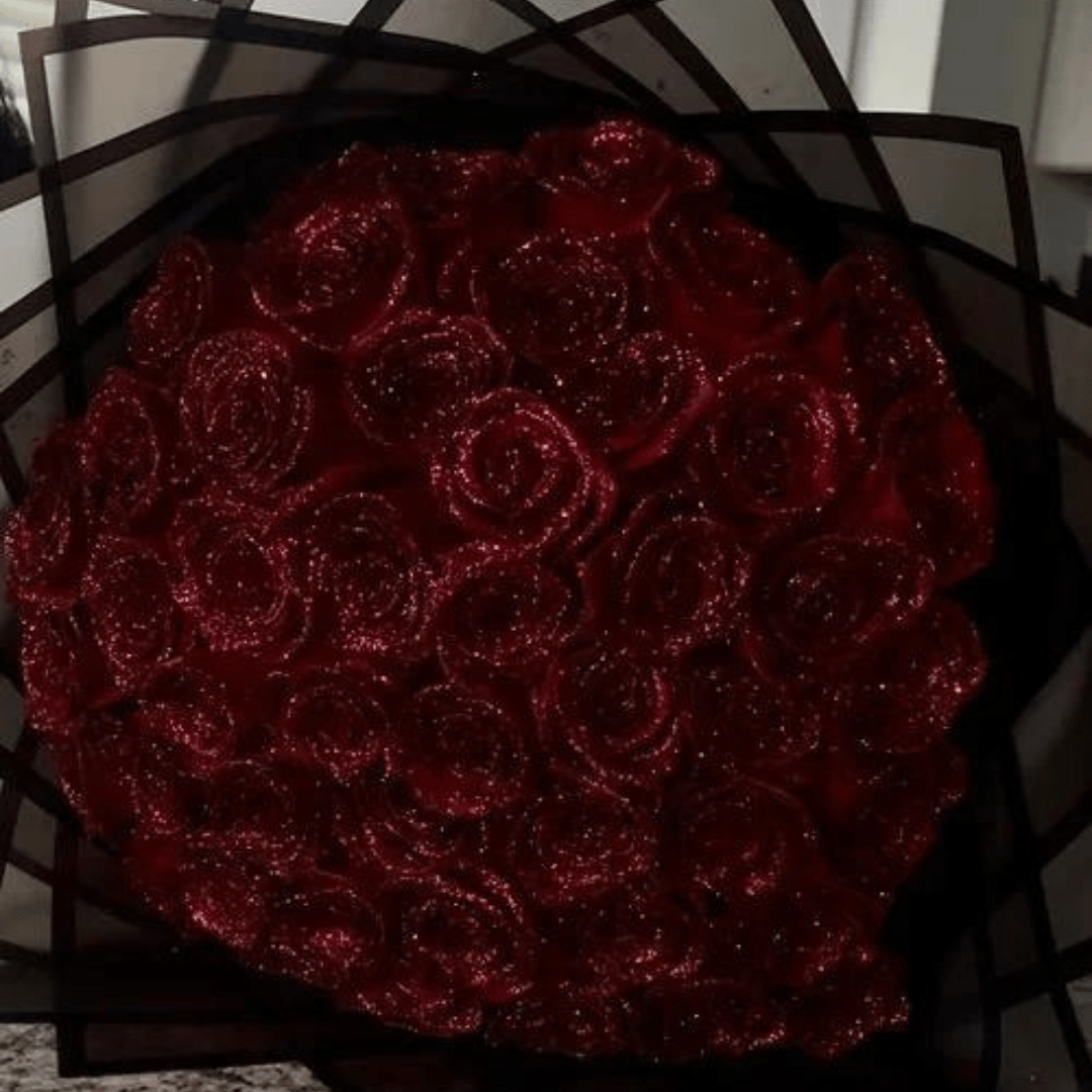 Glevato | Fleurion Forever Bloom Rose | real preserved glitter rose for romantic gifts and home decoration