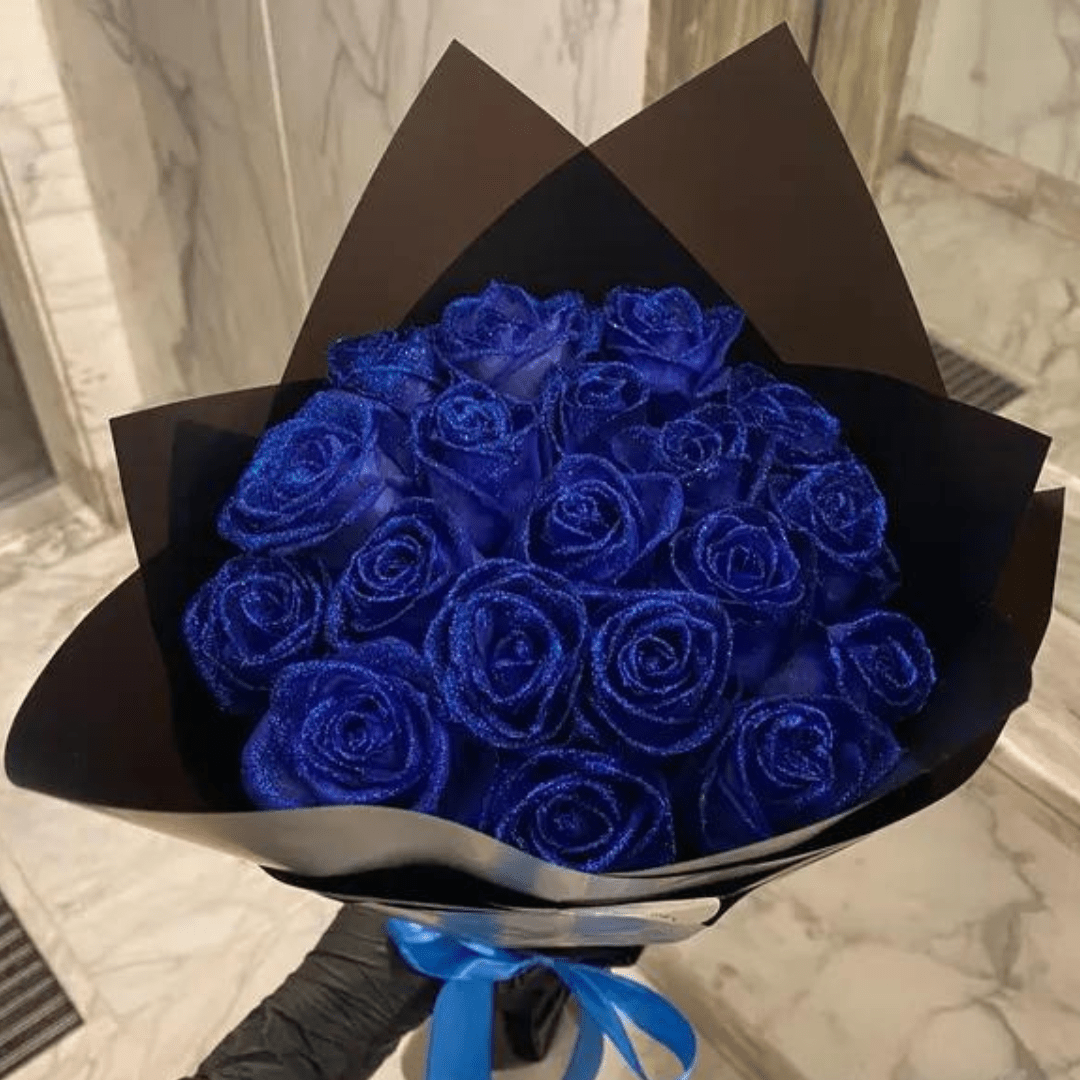 Glevato | Fleurion Forever Bloom Rose | real preserved glitter rose for romantic gifts and home decoration