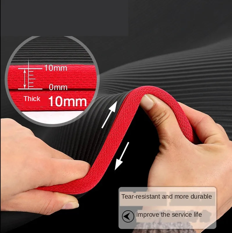 Glevato | FlexiMat Yoga Mat | Extra Thick 10 mm Non-Slip | 183×61 cm