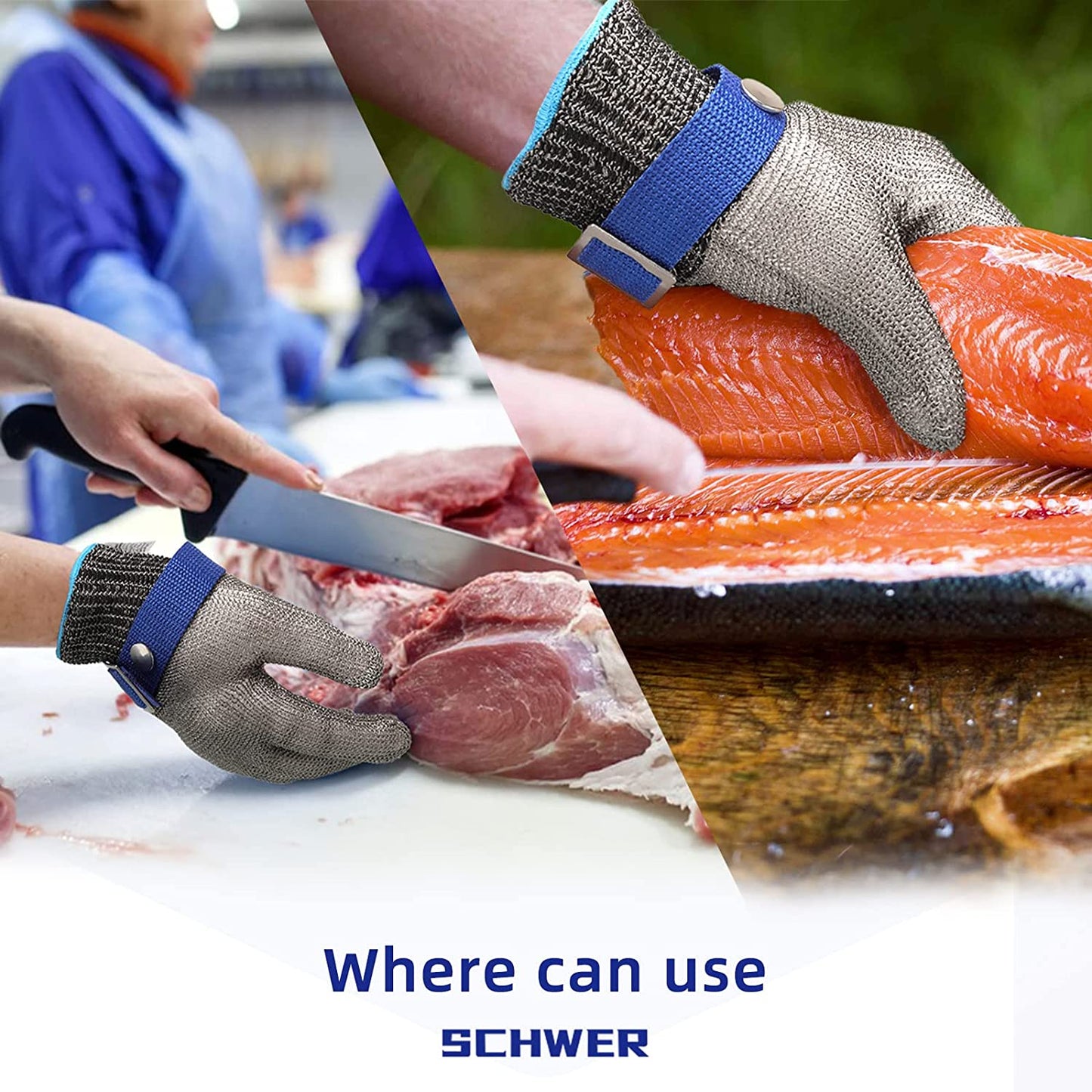 Glevato | Food Grade Stainless Steel Mesh Metal Glove