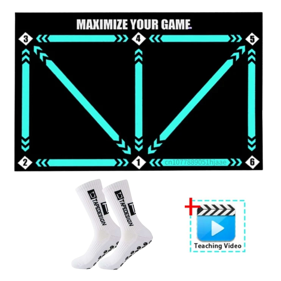 Glevato | Football Pro Training Mat | Non-Slip, 2x2m Space for Skill Improvement and Home Training