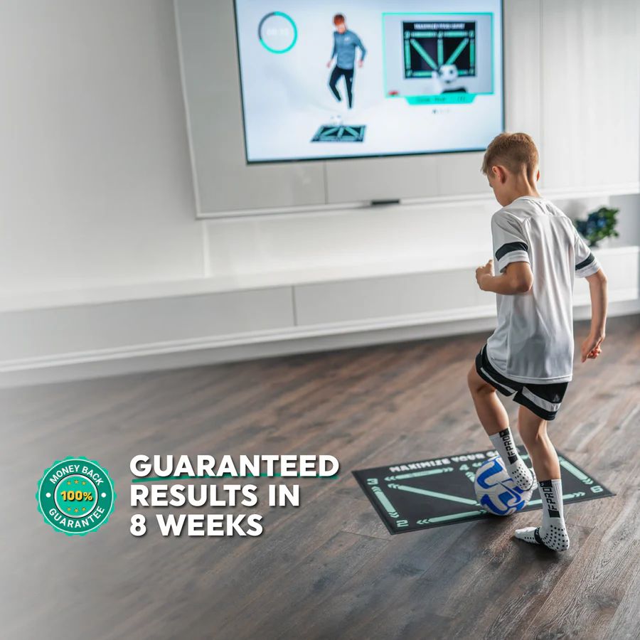 Glevato | Football Pro Training Mat | Non-Slip, 2x2m Space for Skill Improvement and Home Training