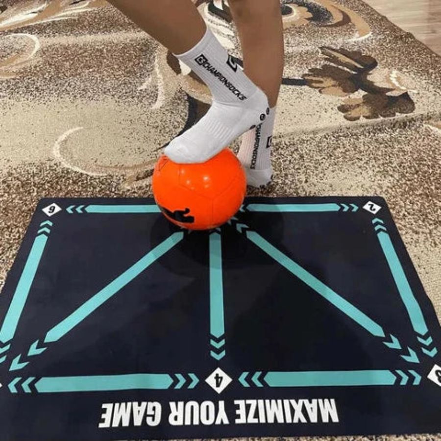 Glevato | Football Pro Training Mat | Non-Slip, 2x2m Space for Skill Improvement and Home Training
