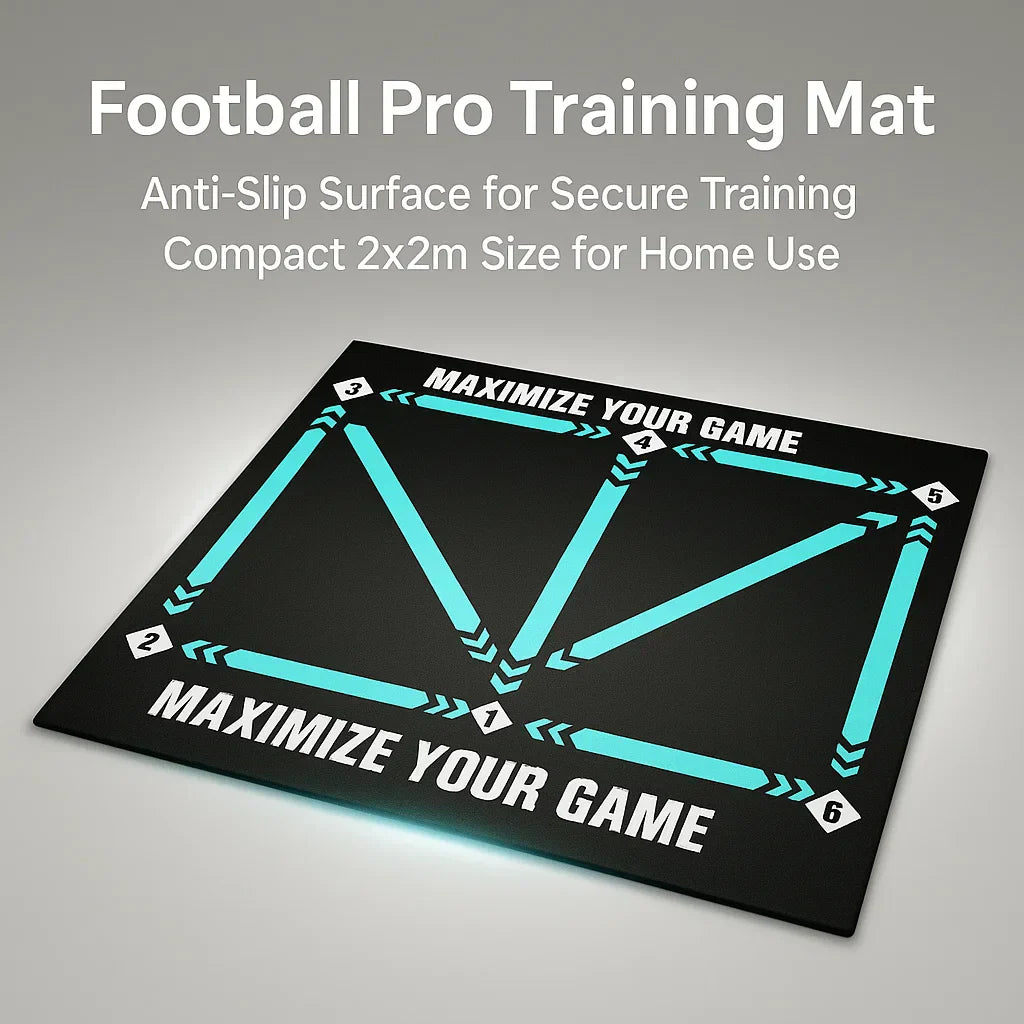Glevato | Football Pro Training Mat | Non-Slip, 2x2m Space for Skill Improvement and Home Training