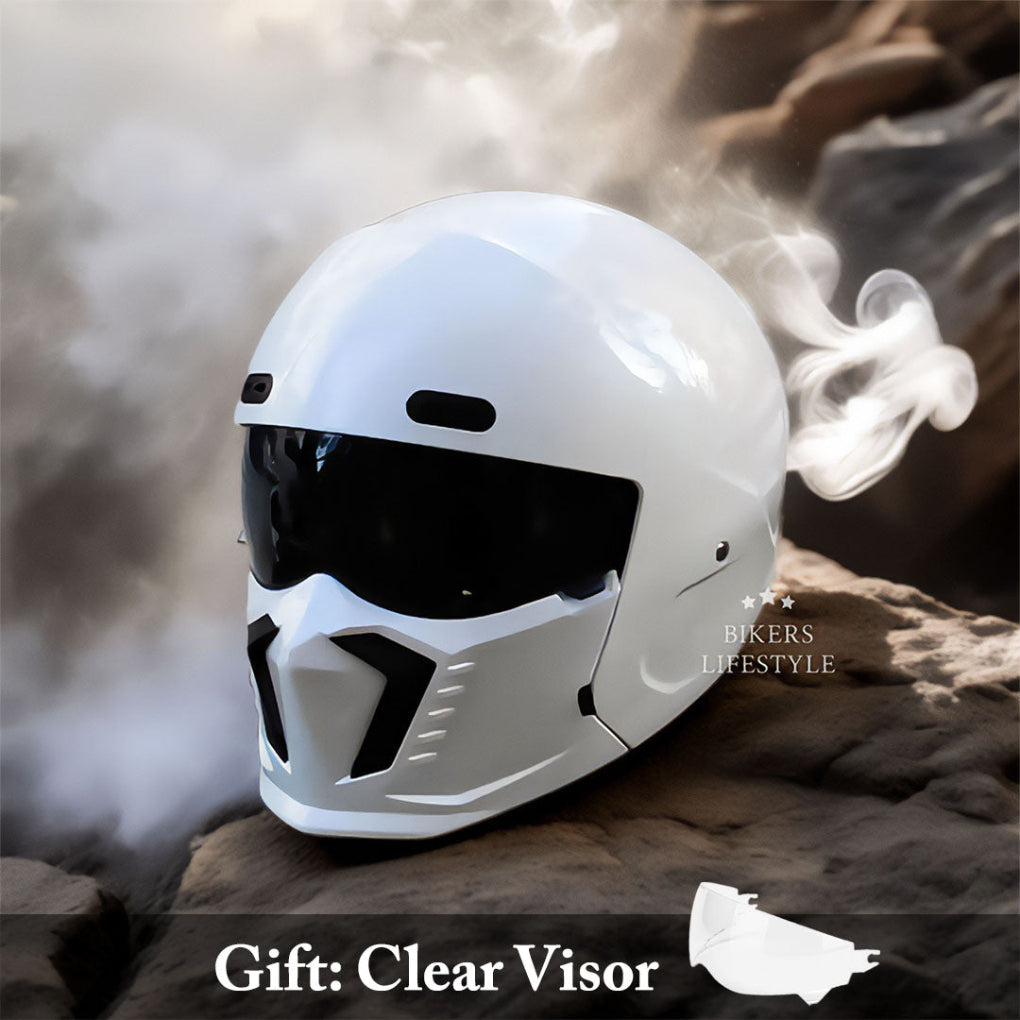 Glevato | Full Face Motorcycle Helmet with Integrated Chin Guard