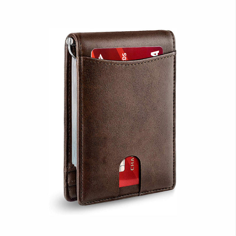 Glevato | Genuine Leather Anti-theft Swipe Card Holder