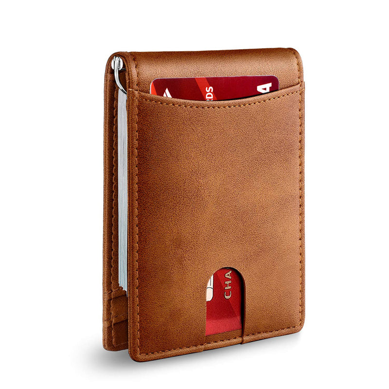 Glevato | Genuine Leather Anti-theft Swipe Card Holder
