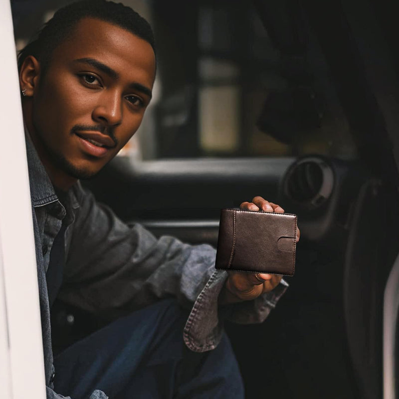 Glevato | Genuine Leather Anti-theft Swipe Card Holder