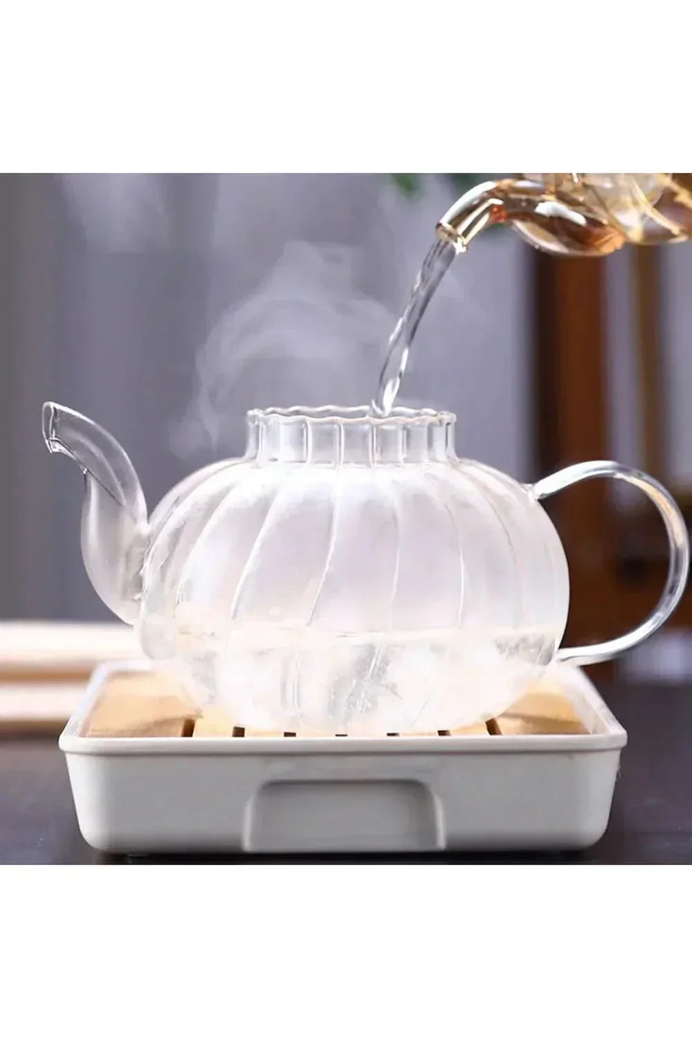 Glevato | Glass Teapot with Infuser and Lid for Loose Tea