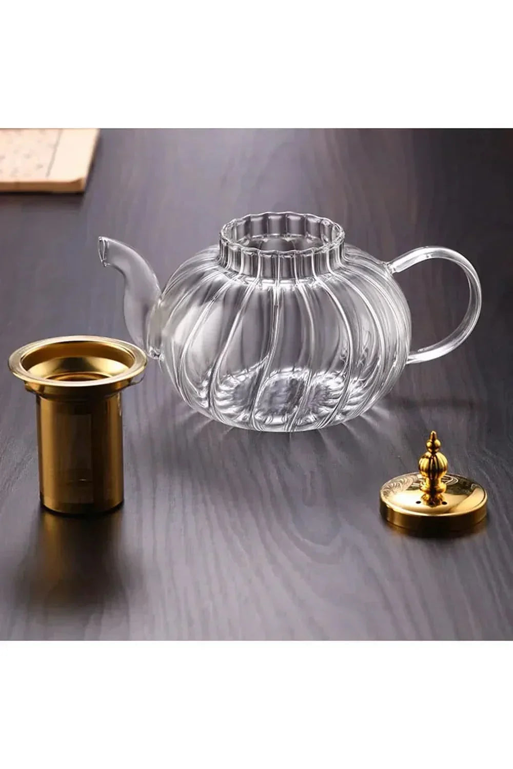 Glevato | Glass Teapot with Infuser and Lid for Loose Tea