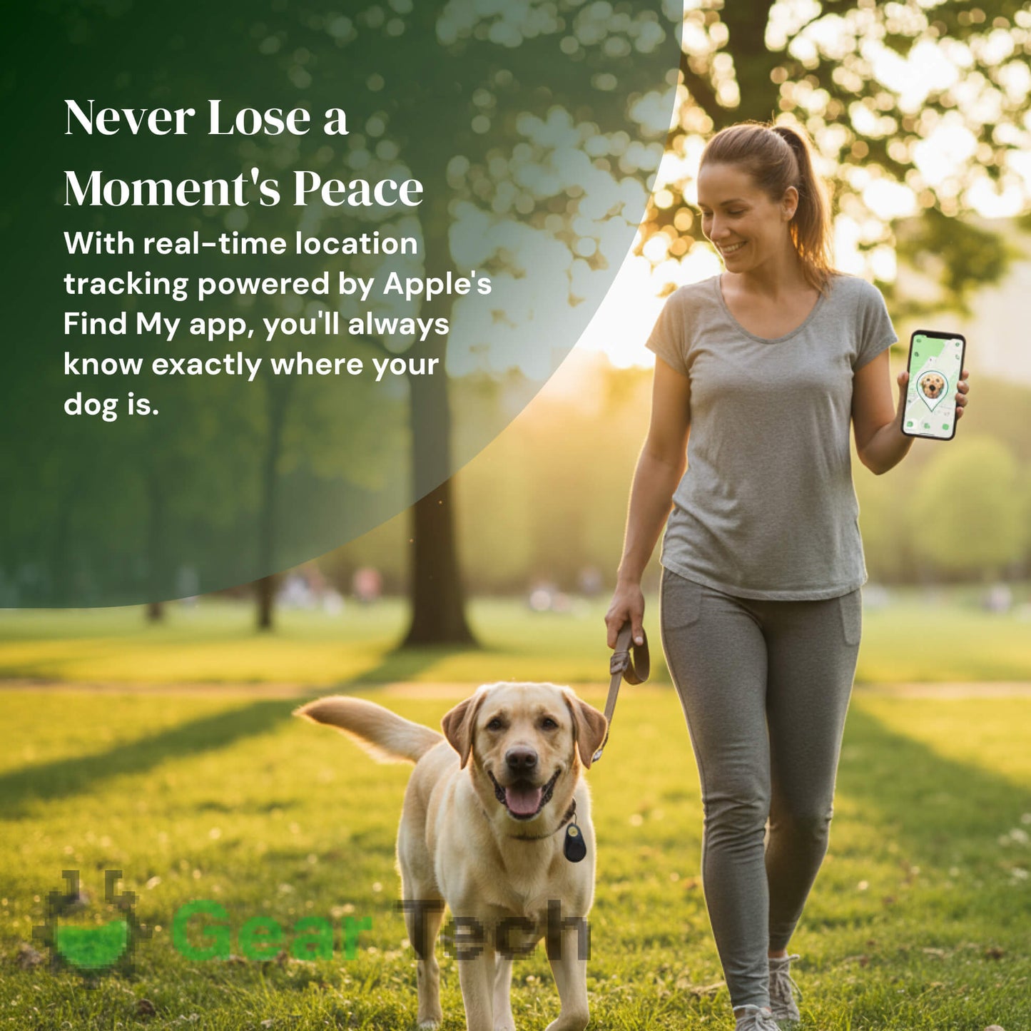 Glevato | GPS Dog Tracker | Waterproof, Real-Time Location & Safety Zone Alerts for Outdoor Adventures