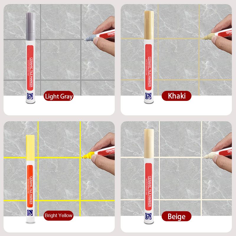 Glevato | Grout Repair Pen | Waterproof Polymer Sealant | Anti-Mold Formula | Quick-Drying & Odorless | For Tiles in Bathroom & Kitchen