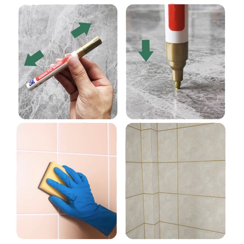 Glevato | Grout Repair Pen | Waterproof Polymer Sealant | Anti-Mold Formula | Quick-Drying & Odorless | For Tiles in Bathroom & Kitchen
