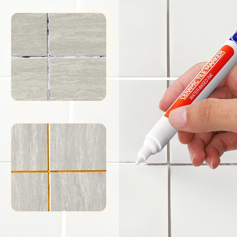 Glevato | Grout Repair Pen | Waterproof Polymer Sealant | Anti-Mold Formula | Quick-Drying & Odorless | For Tiles in Bathroom & Kitchen