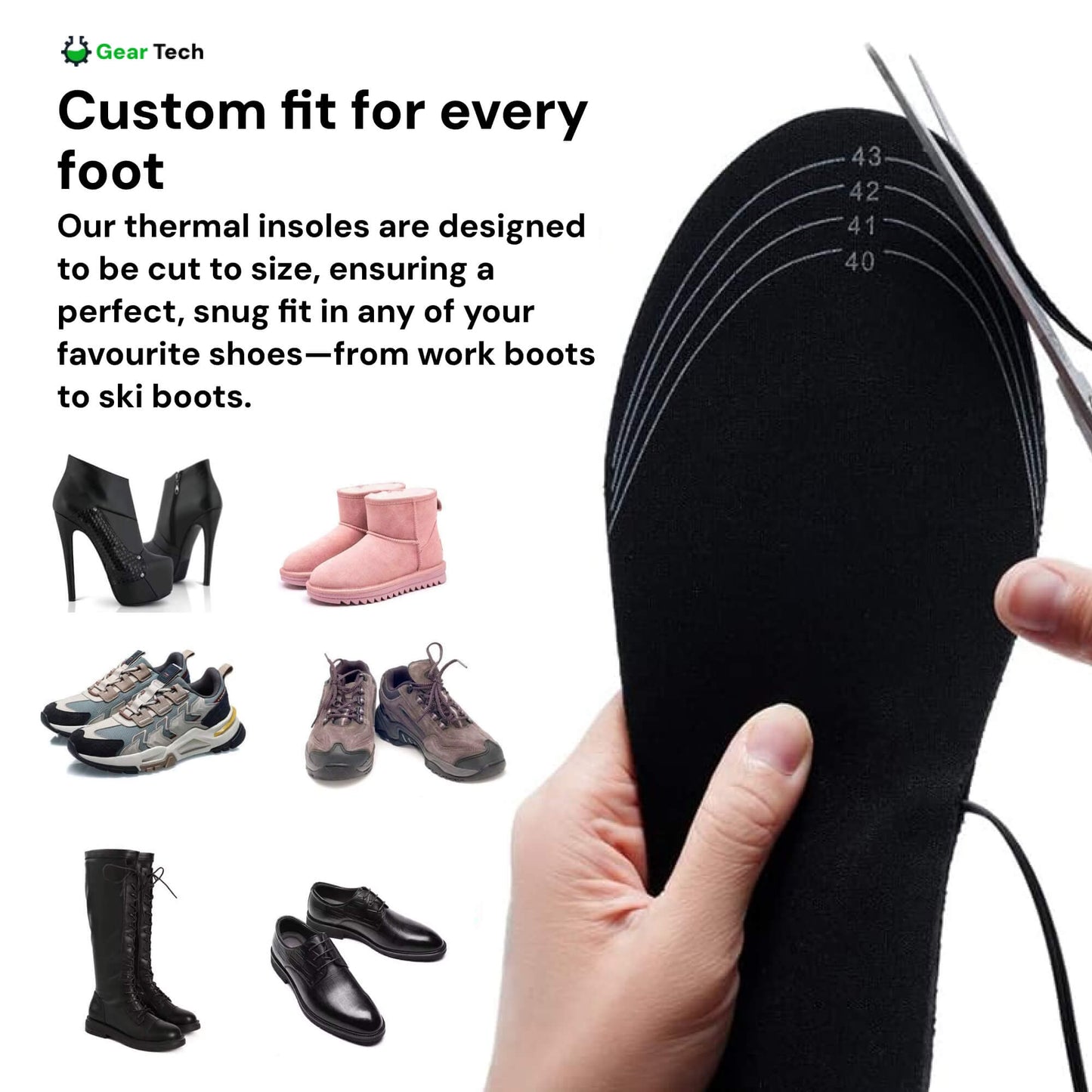Glevato | heated insoles UK – Best thermal shoe inserts for boots, work shoes, and daily winter comfort