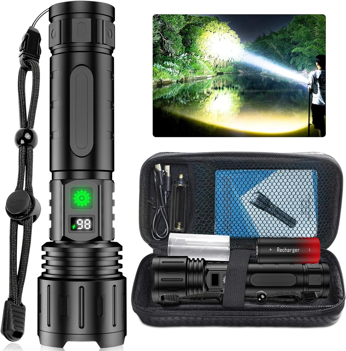 Glevato | High-Power LED Flashlight with Zoom Focus