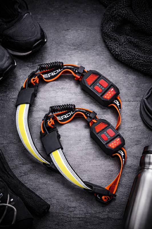 Glevato | Hopedone Rechargeable Headlamp 1000 Lumens, 230° Wide Angle, Waterproof, 2-Pack, Orange