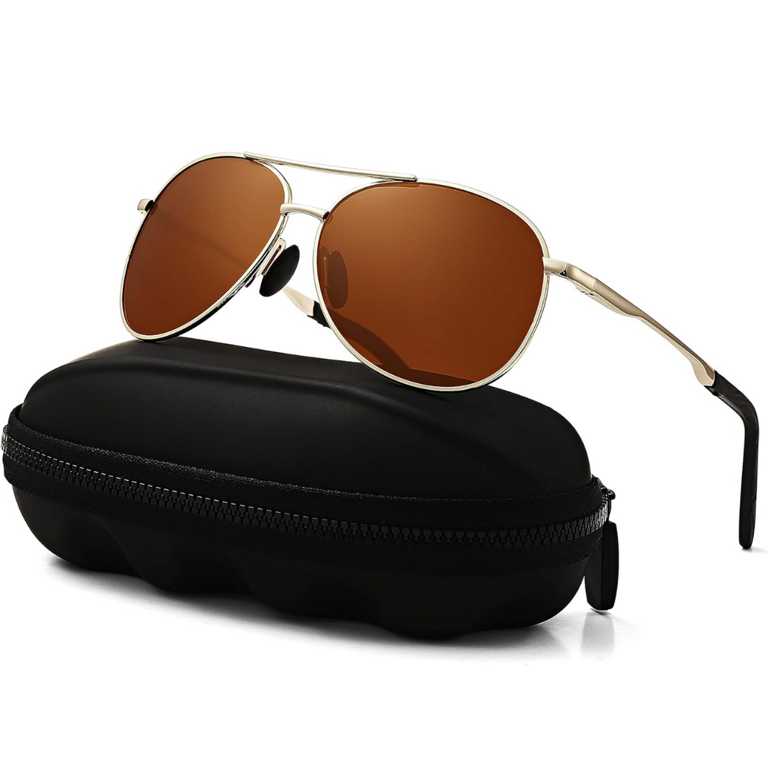 Glevato | Joey Polarized Aviator Sunglasses with UV400 Protection