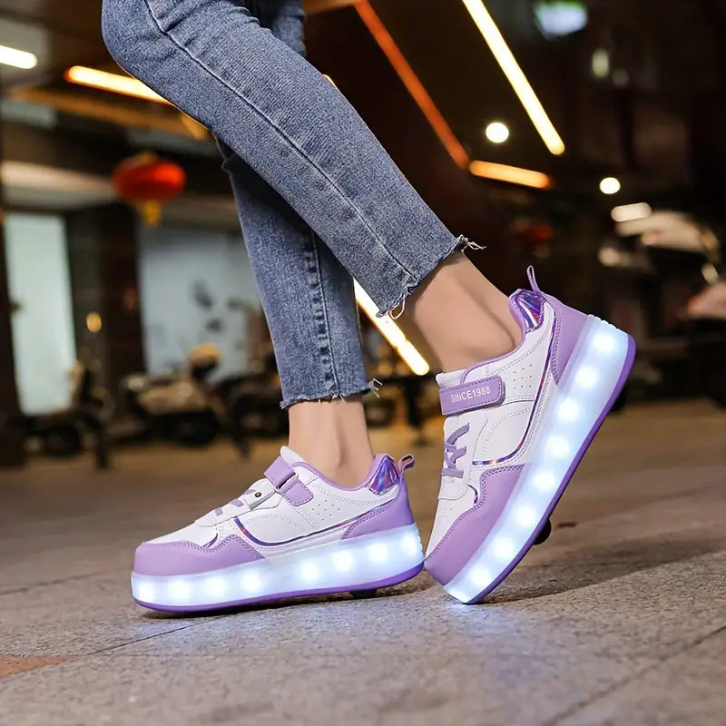 Glevato | Kids Roller Shoes with Lights