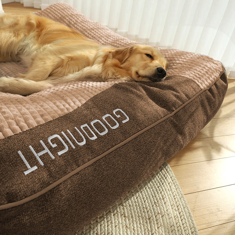 Glevato | Large Scratch-Resistant Dog Bed with Orthopedic Back Support