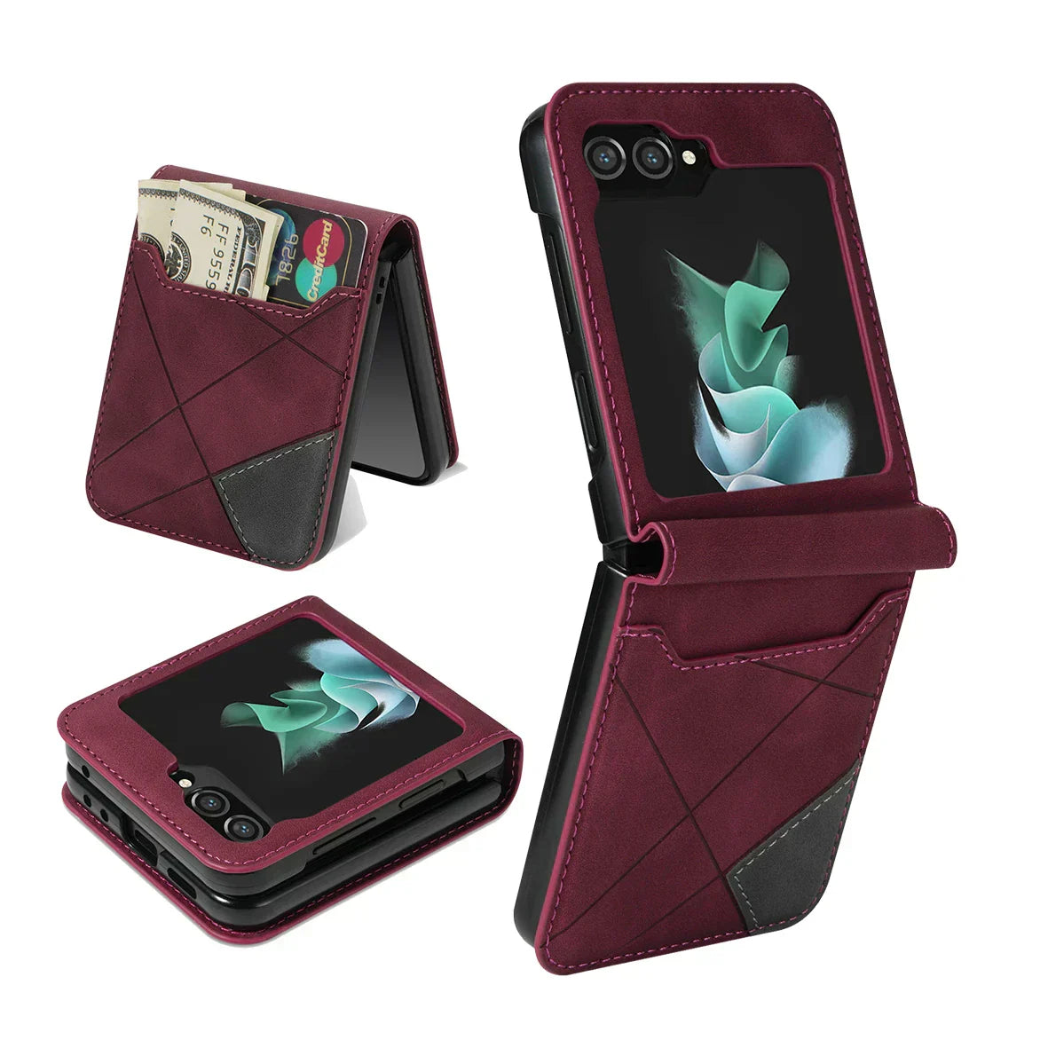Glevato | Leather Wallet Case for Samsung Galaxy Z Flip Series