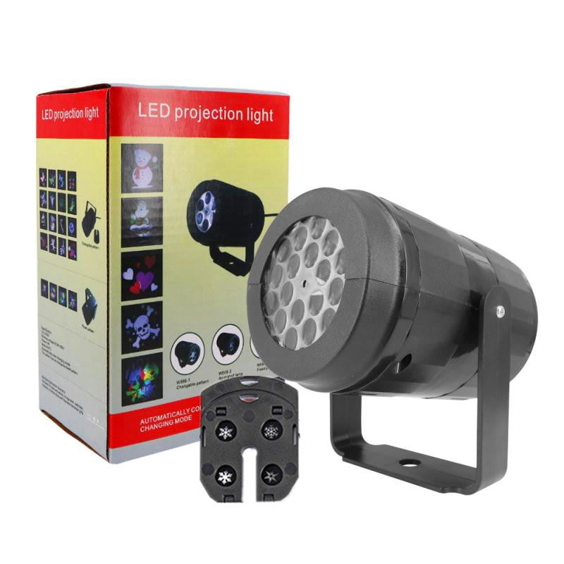 Glevato | LED Christmas Projector Snowflake Light Show – Waterproof Outdoor Lamp with 16 Patterns