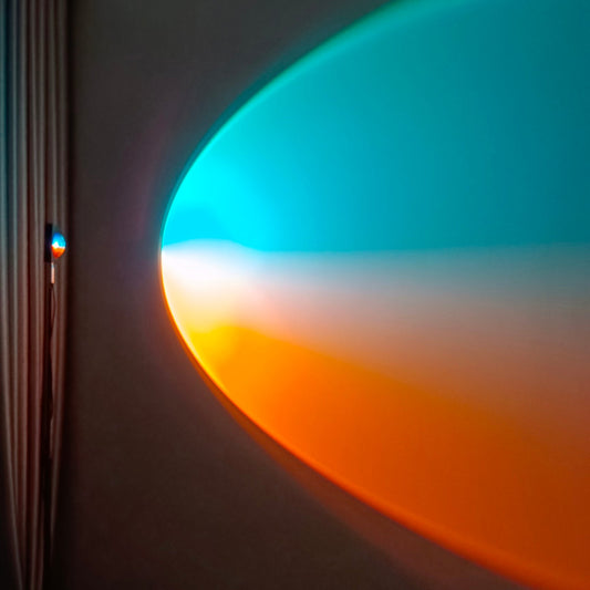 Glevato | LED Color Projector Floor Lamp | Minimalist Halo Light Effect