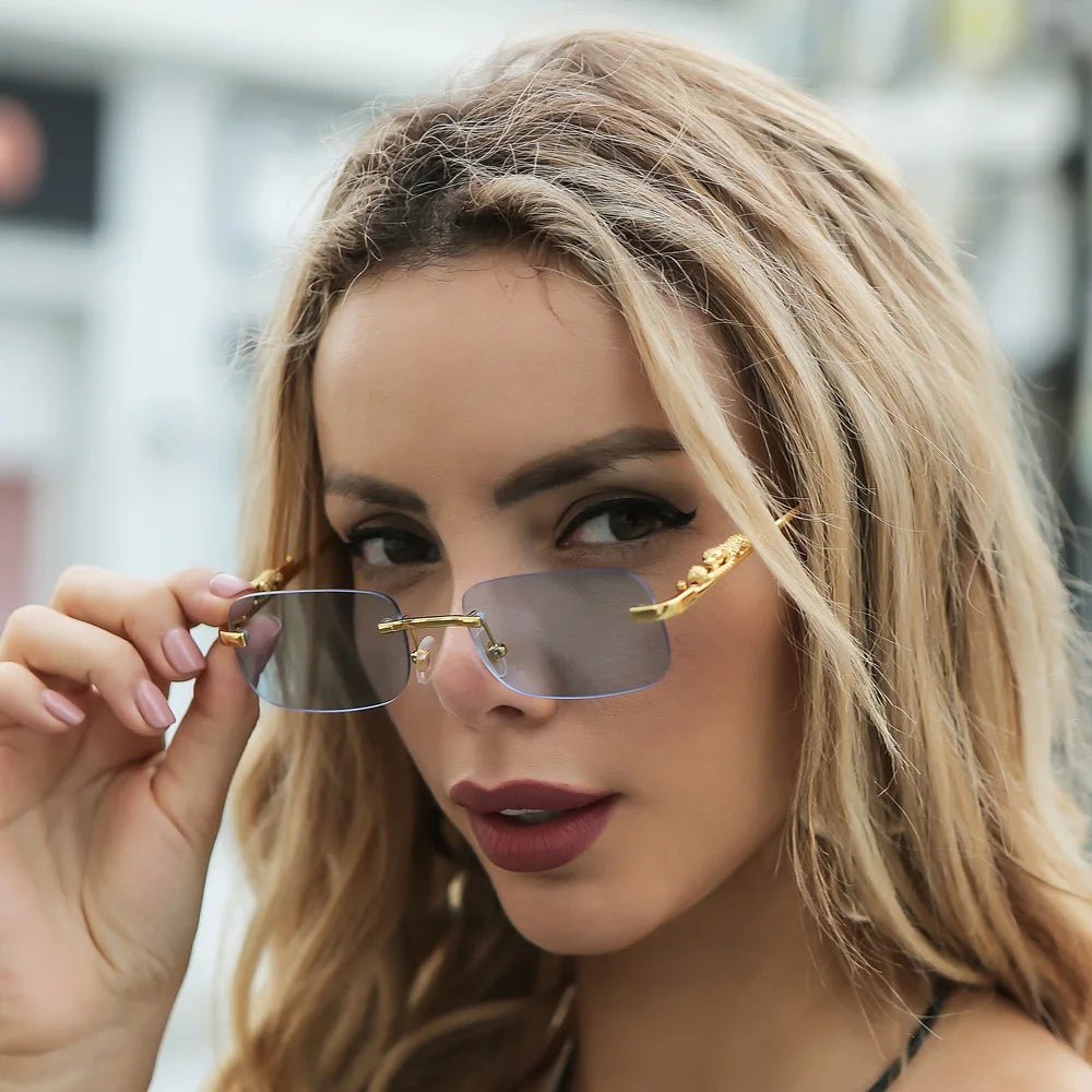 Glevato | LEOPARDVIEW – Stylish Rimless Sunglasses with UV400 Protection