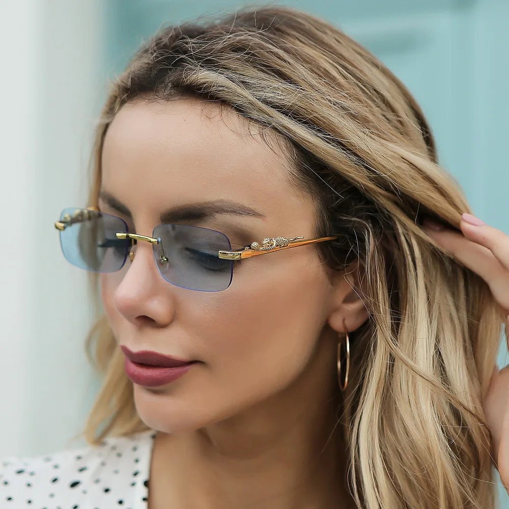 Glevato | LEOPARDVIEW – Stylish Rimless Sunglasses with UV400 Protection