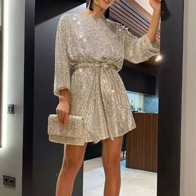 Glevato Lockeres Mini Party Dress