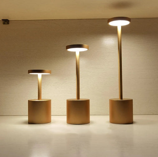 Glevato | LumaLite Rechargeable LED Table Lamp | Wireless | Dimmable | Modern Design for Restaurants and Home