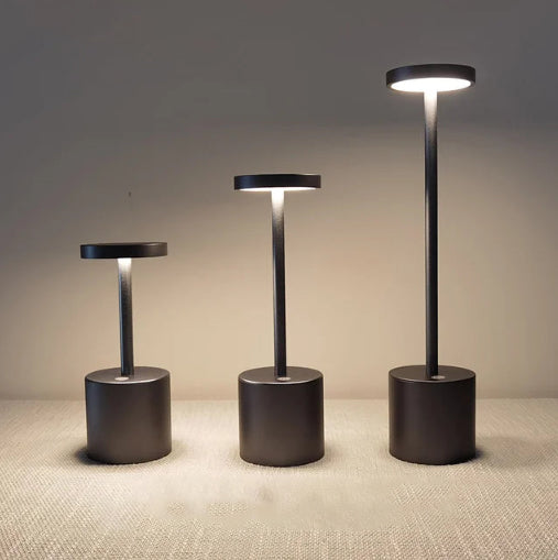 Glevato | LumaLite Rechargeable LED Table Lamp | Wireless | Dimmable | Modern Design for Restaurants and Home