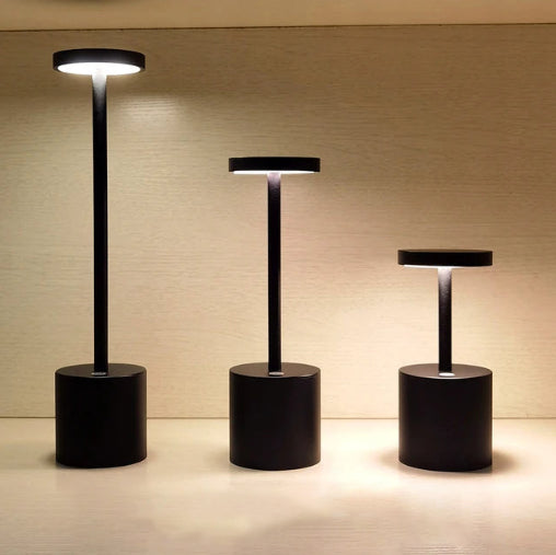 Glevato | LumaLite Rechargeable LED Table Lamp | Wireless | Dimmable | Modern Design for Restaurants and Home