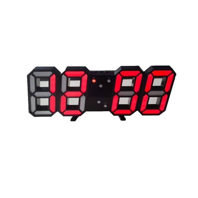 Glevato | LumiSync 3D LED Wall Clock – Modern Digital Clock with Dimmable Lighting