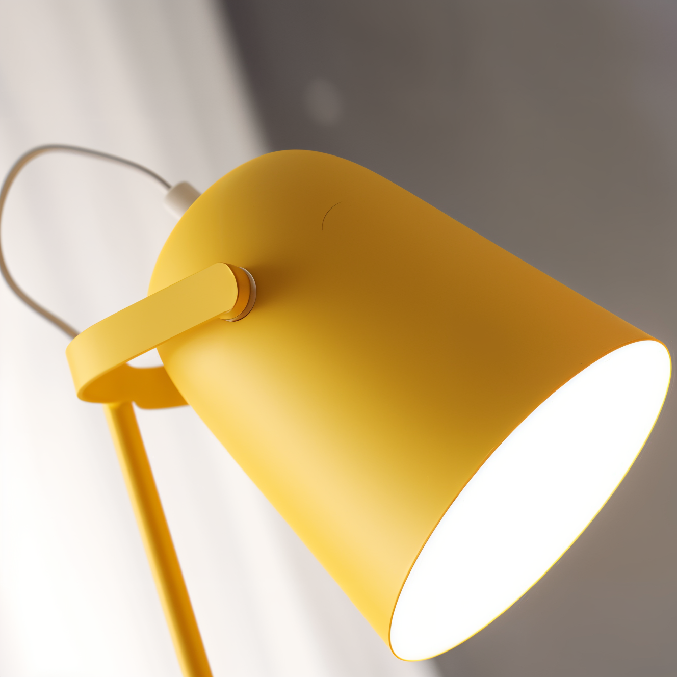 Glevato | Macaron Table Lamp - Nordic Yellow Desk Lamp - Adjustable Lamp