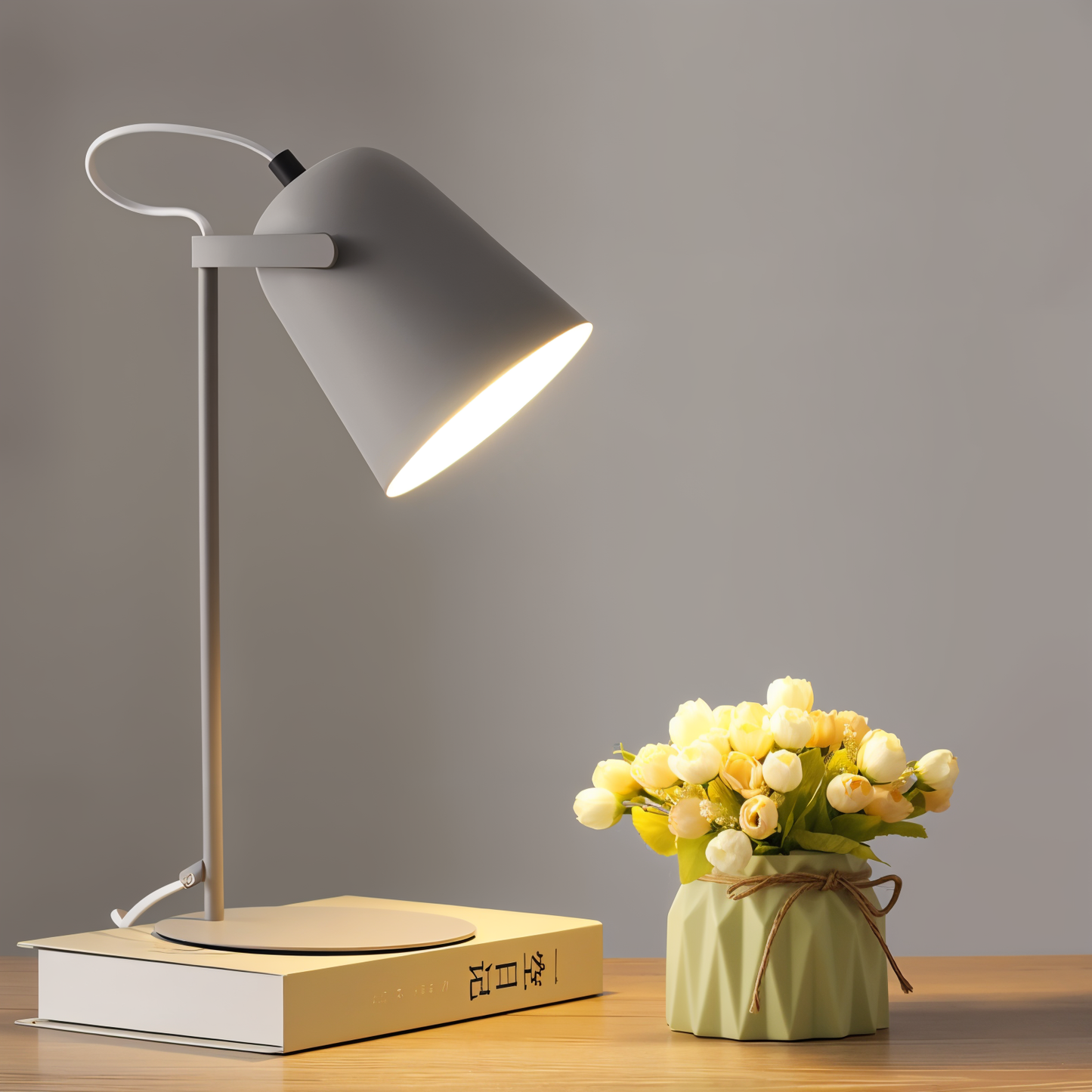 Glevato | Macaron Table Lamp - Nordic Yellow Desk Lamp - Adjustable Lamp