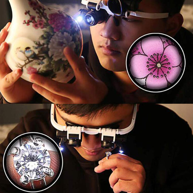 Glevato | Magnifying Glasses with LED Lamps for Dual Eyes