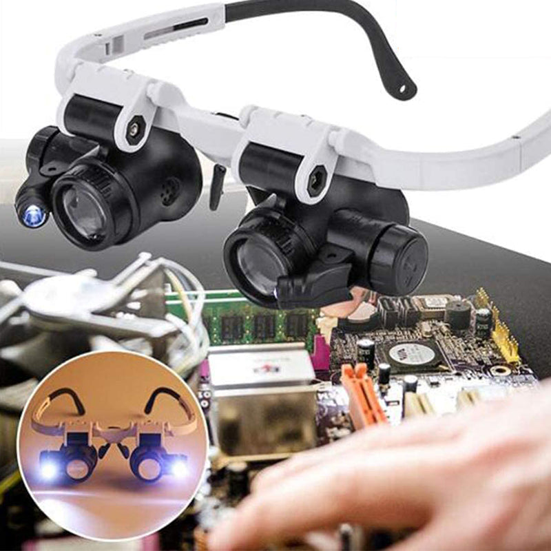 Glevato | Magnifying Glasses with LED Lights for Double Eyes