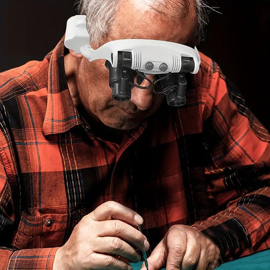 Glevato | Magnifying Glasses with LED Lights for Double Eyes
