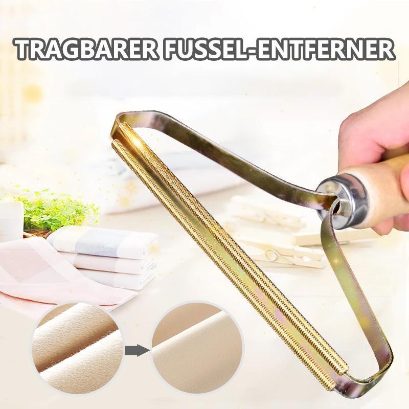 Glevato | Manual Lint Remover | Copper Precision Head | Solid Wood Handle | Battery-Free Fabric Shaver for Cashmere, Wool & Upholstery | Pilling Extractor