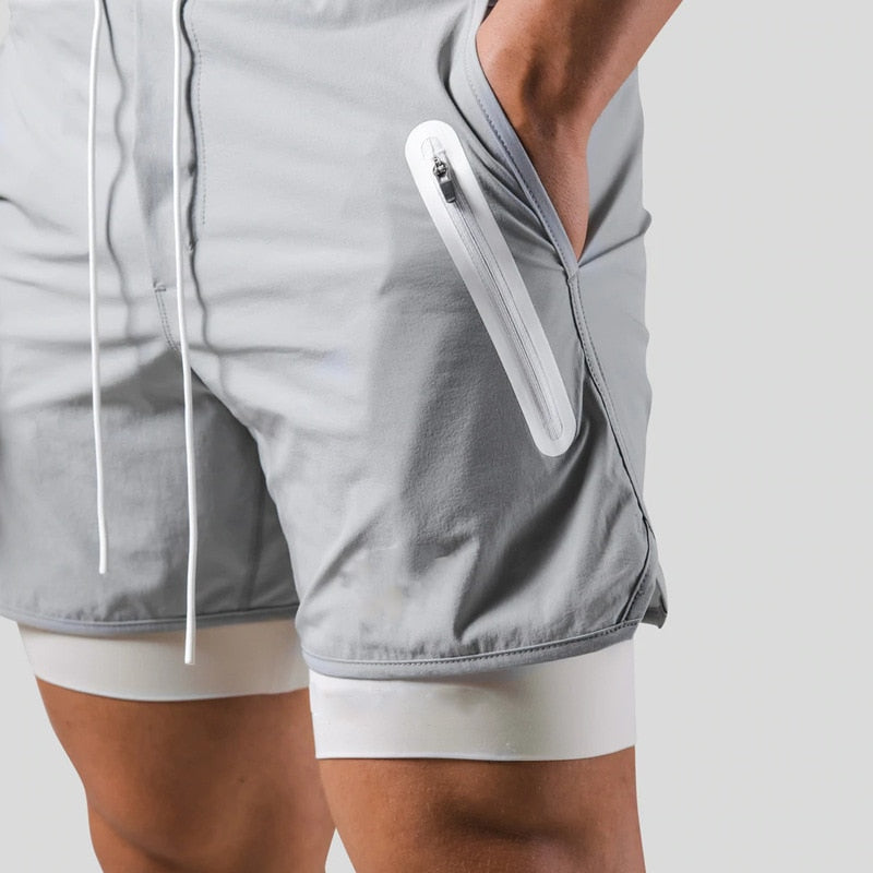 Glevato | Men's 2-in-1 Running Shorts with Built-in Compression