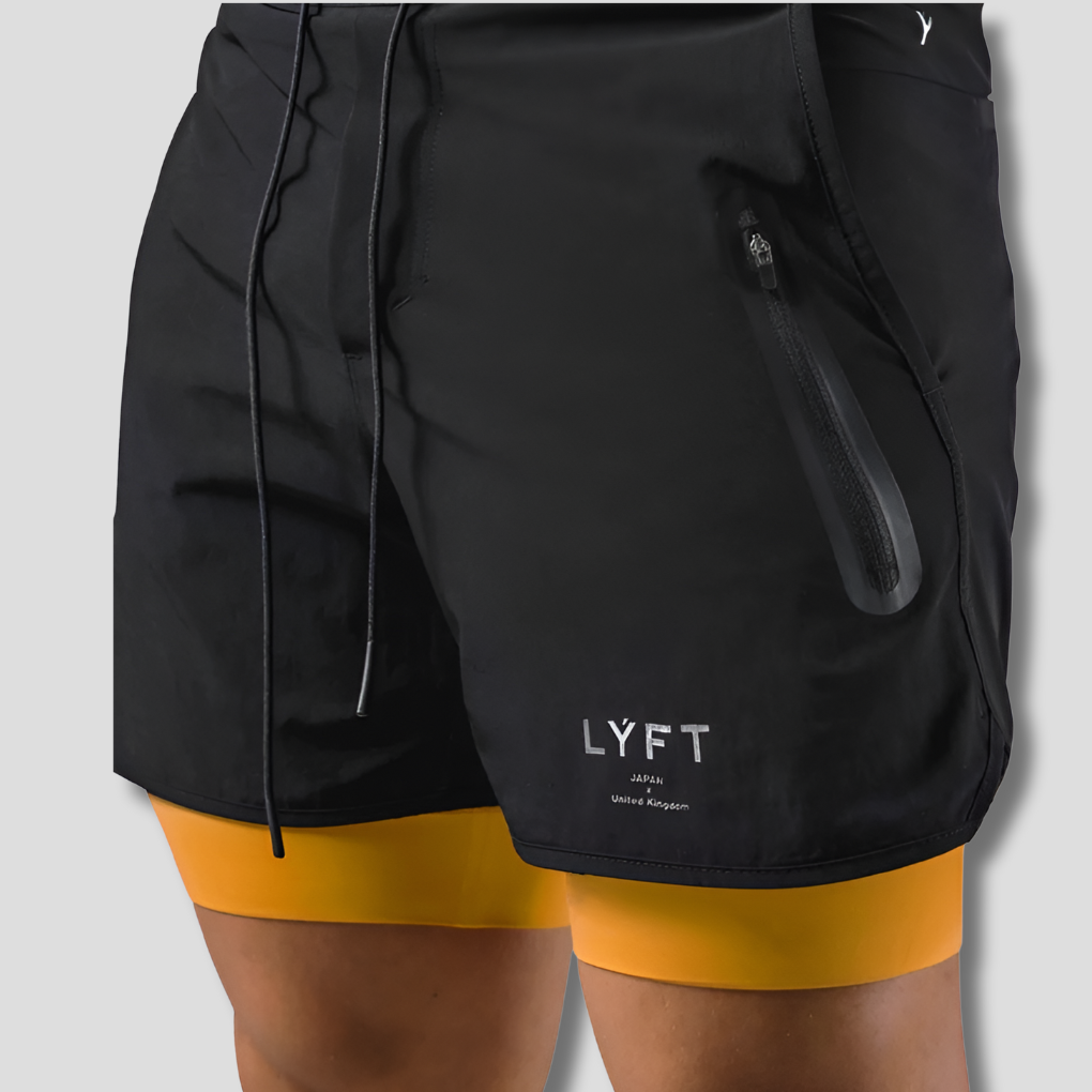 Glevato | Men's 2-in-1 Running Shorts with Built-in Compression