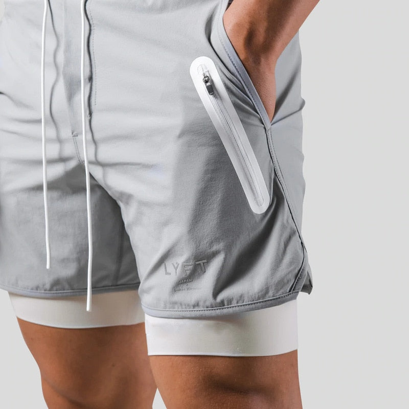 Glevato | Men's 2-in-1 Running Shorts with Built-in Compression