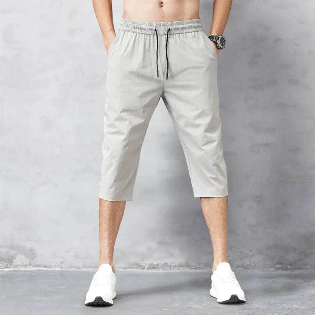 Glevato | Men's 3/4 Pants - Drawstring Waist Casual Capris
